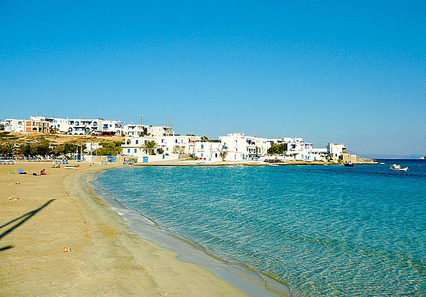 Den fina hamnstranden på Koufonissi.
