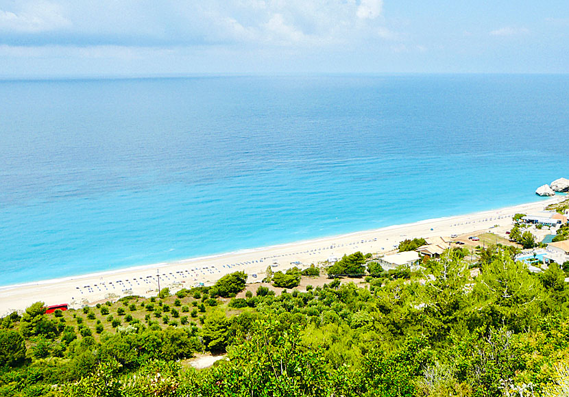 Kathisma beach är en av de bästa sandstränderna på Lefkas.
