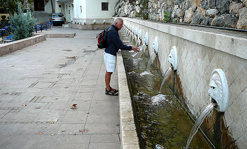 Lejonfontänen i Spili på Kreta.