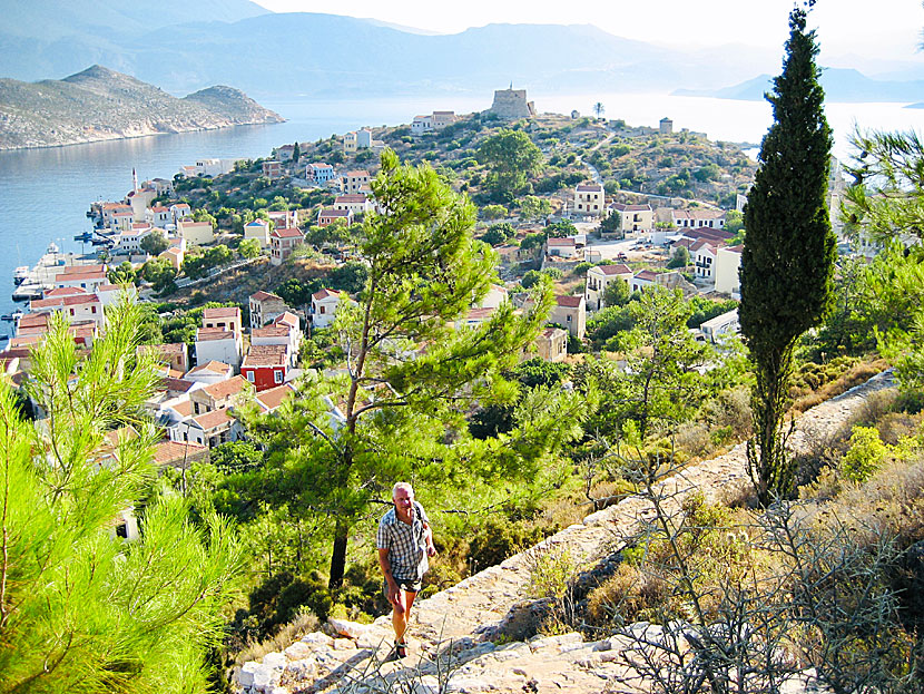 Stigen som går från Megisti till Paleokastro på Kastellorizo. 
