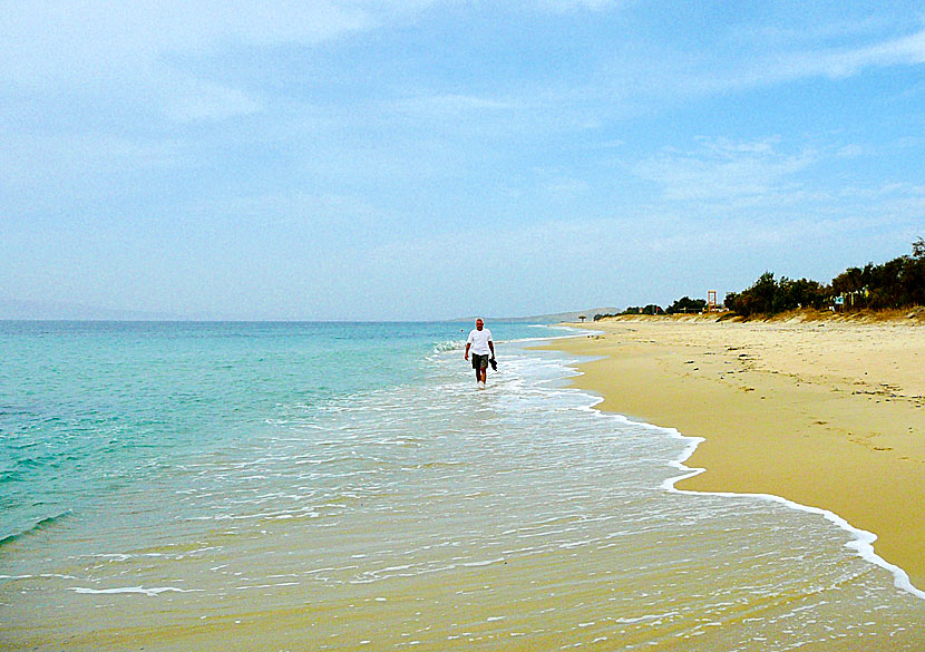 Plaka och Maragas beach på Naxos.