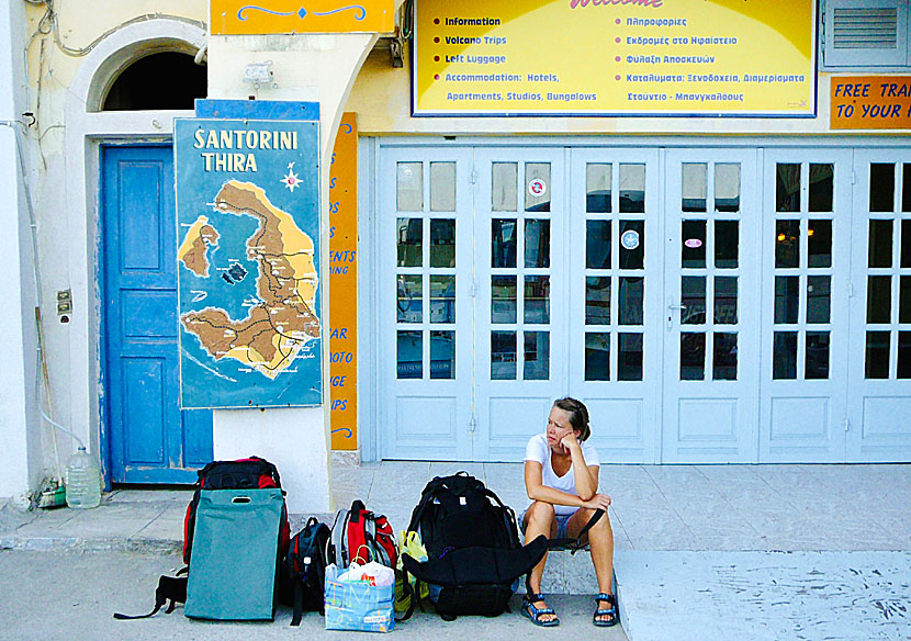 Hamnen på Santorini.