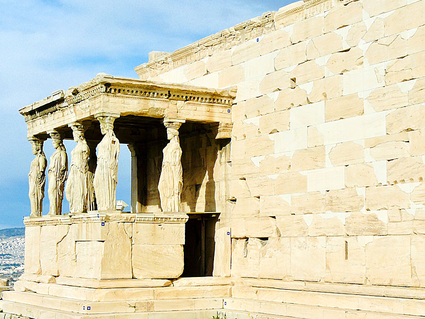 The Porch of the Maidens på Erechtheion Temple.