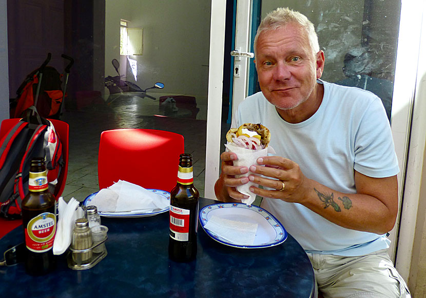 Goda gyros och souvlaki på Kalymnos.