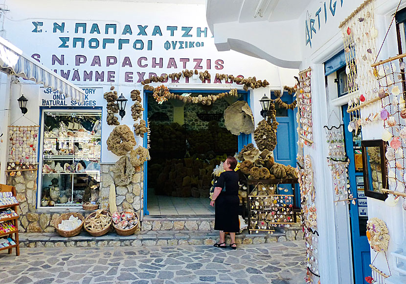 I Kalymnos huvudstad Pothia finns många affärer att shoppa i. 