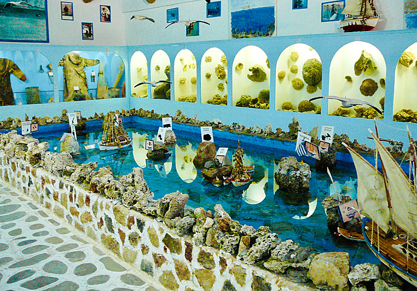 Karta över ögruppen Dodekaneserna i Valsamidis Sea World Museum på Kalymnos.