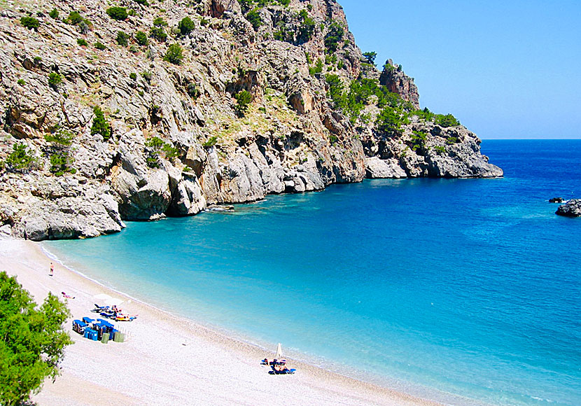 Underbara Achata beach på Karpathos.