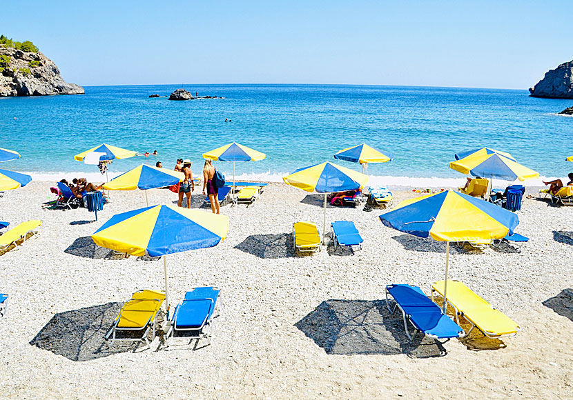 Achata är en fin strand i en oerhört vacker miljö norr om Pigadia på Karpathos i Grekland.