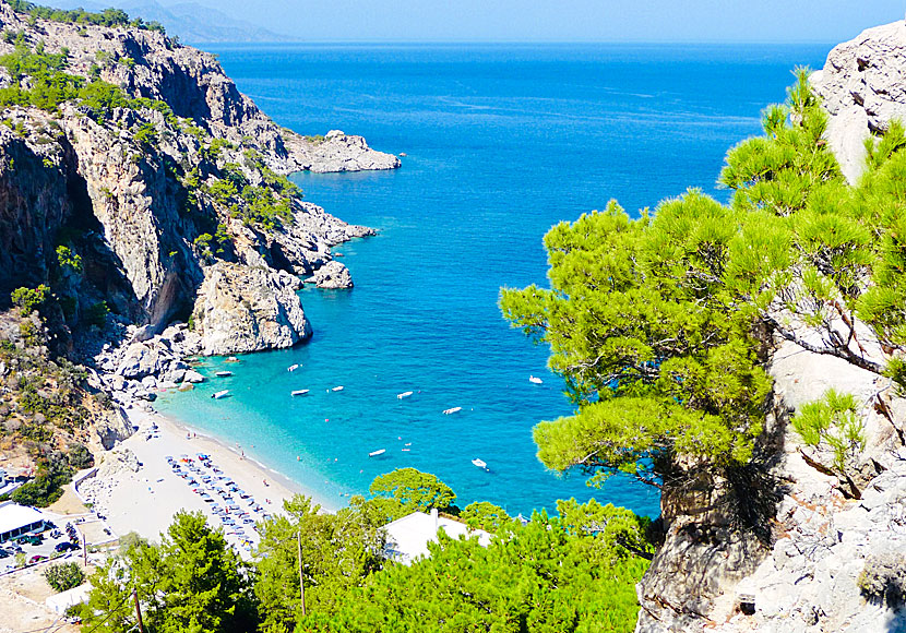 Vägen till Kyra Panagia  beach på Karpathos.