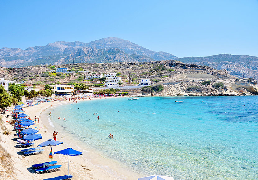 Stranden i Lefkos på Karpathos.