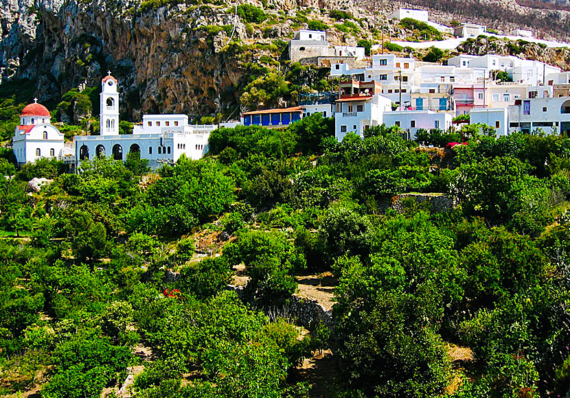 Kyrkan Panagia Vrysiani i Mesochori på Karpathos.