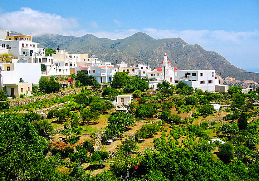 Den fina lilla byn Spoa öster om Mesochori på Karpathos.