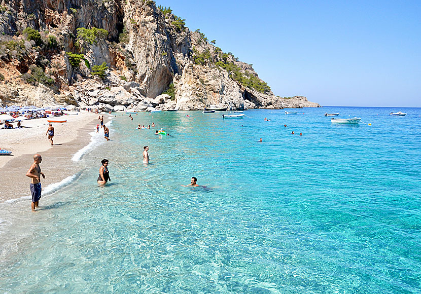 Kyra Panagia beach på Karpathos i Dodekaneserna.