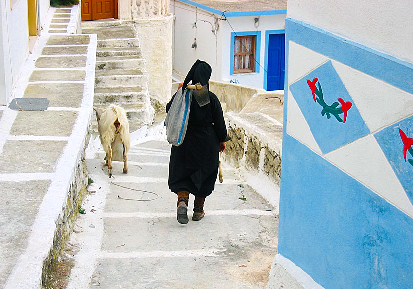 Genuina gränder i Olympos på Karpathos.