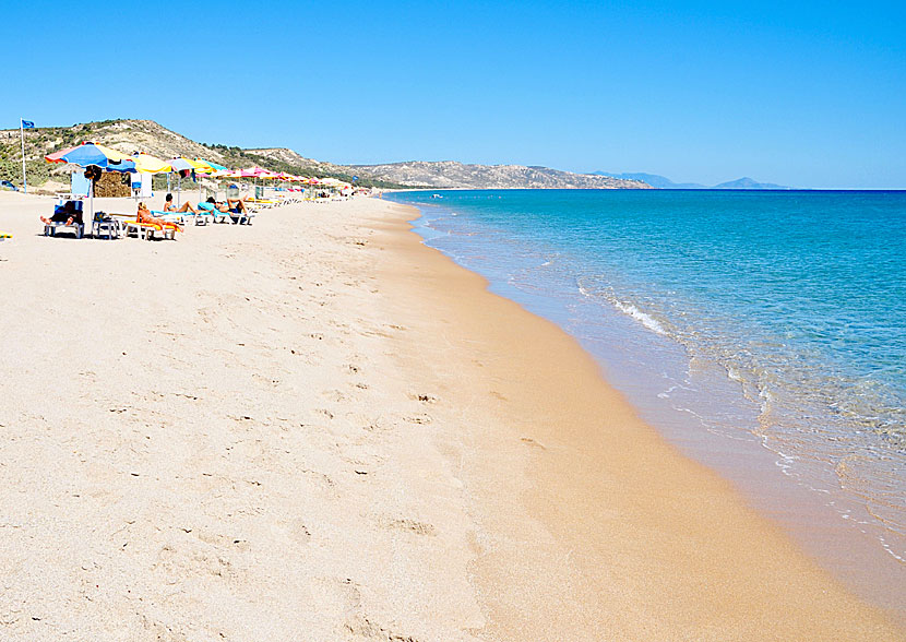 Kos bästa stränder. Sunny beach.