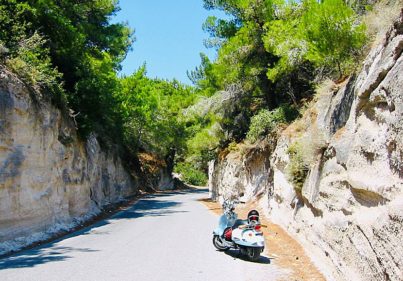 Att köra bil eller moped till Agios Theologos beach på Kos. 