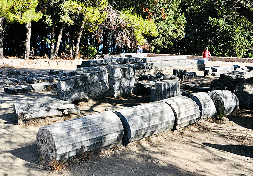 Antika kolonner och tempel på Kos i ögruppen Dodekaneserna. 