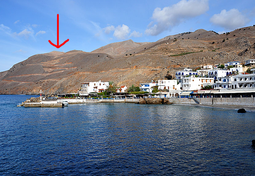 Köra till Aradenabron på Kreta.