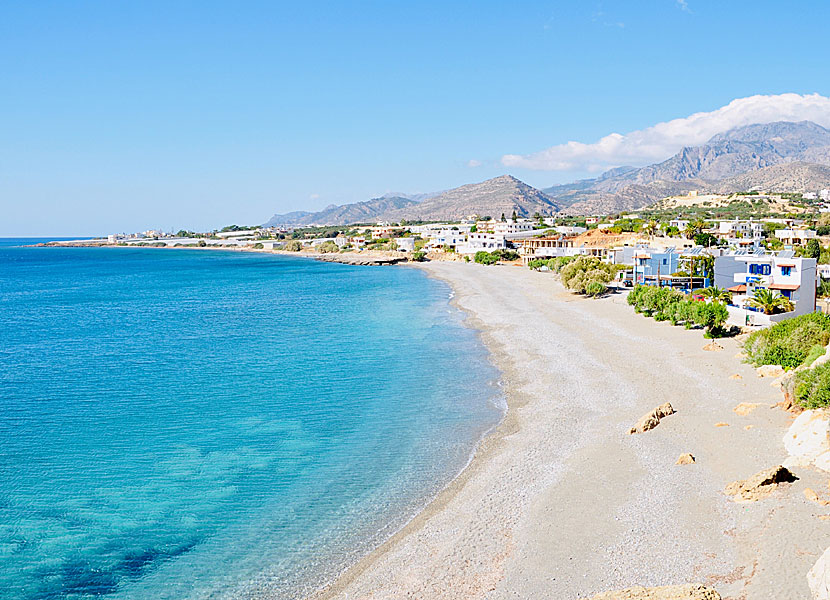 Kalamokanias beach i Makrigialos på sydöstra Kreta. 