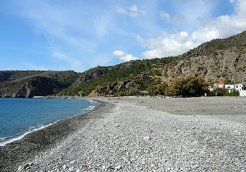 Stranden i Sougia på södra Kreta.