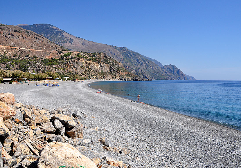 Klapperstenstranden i Sougia på södra Kreta.