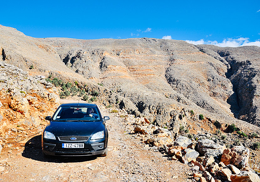 Vägen mellan Chora Sfakion och Lykos på sydvästra Kreta.