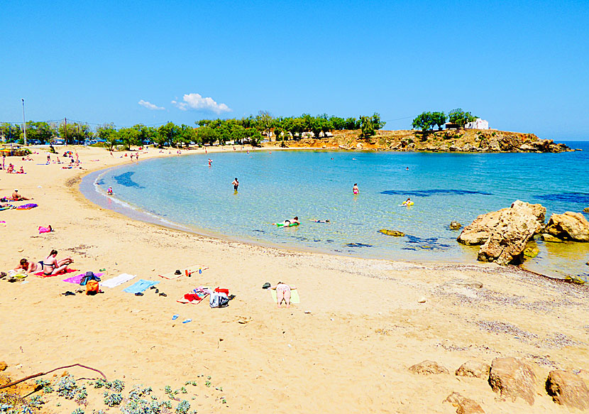 Fina stränder väster om Chania på Kreta.  Iguana beach.