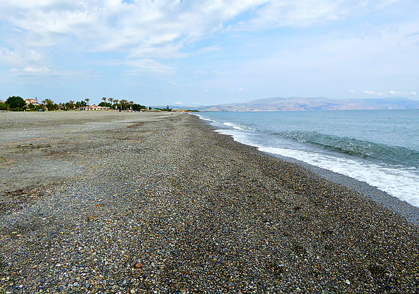 Stranden i Gerani mellan Maleme och Platanias på Kreta.