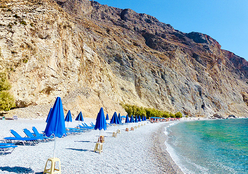 Nudiststranden Sweetwater beach på Kreta.
