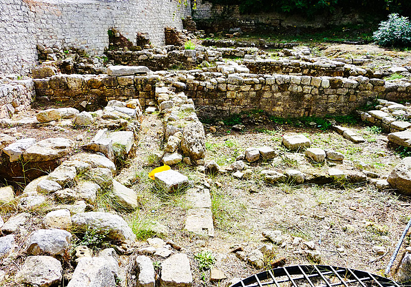 De arkeologiska utgrävningarna Lappa i Argiroupolis på Kreta.