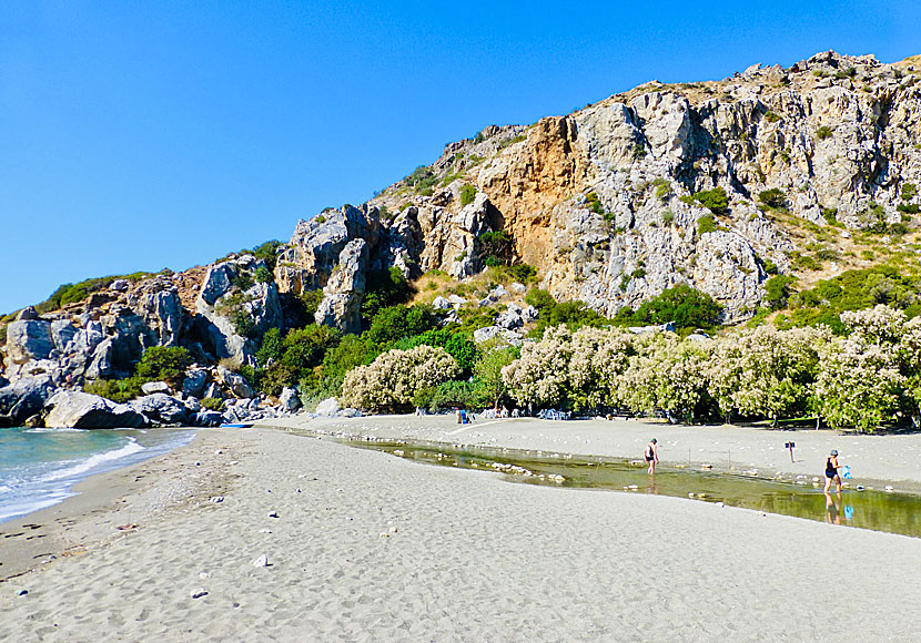 Tavernan vid Preveli beach på södra Kreta.