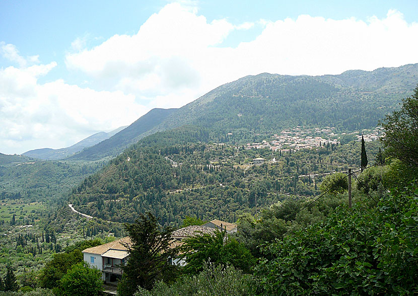 Bergsbyn Karia på Lefkas.
