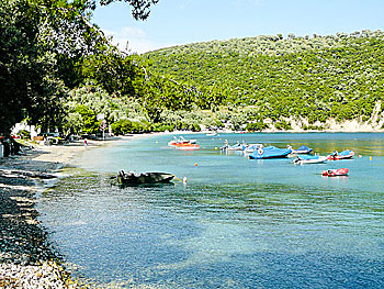 Desimi beach på Lefkas.  