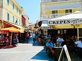 Lefkas stad på Lefkas.  