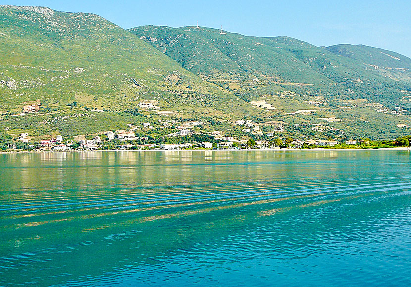 Ponti beach i Vasiliki på Lefkas.