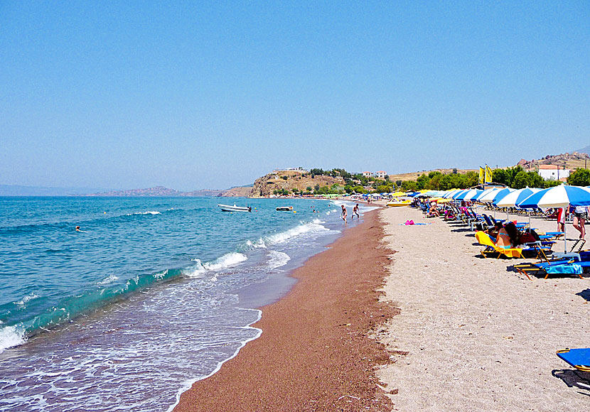 Lesbos bästa stränder. Anaxos beach.