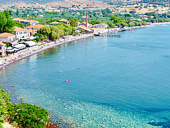 Molyvos beach på Lesbos.