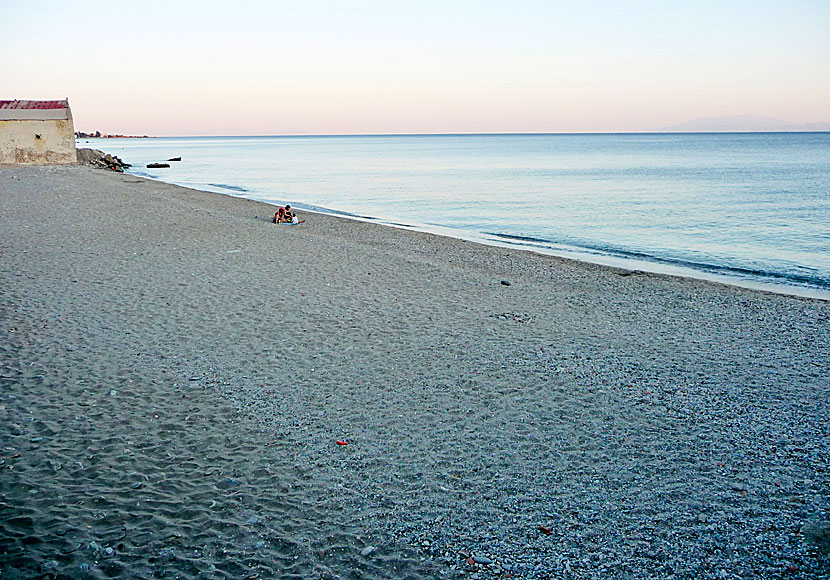 Lesbos bästa stränder. Plomari beach.