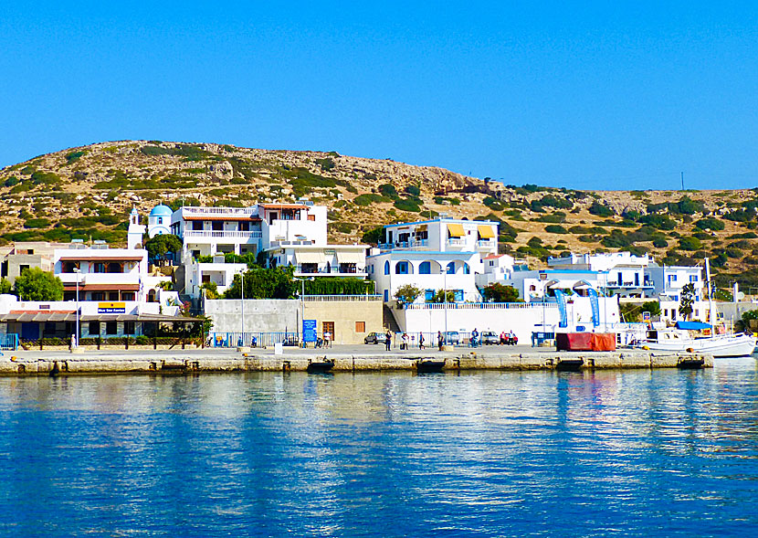 Bra hotell och pensionat i hamnen på Lipsi i Grekland.