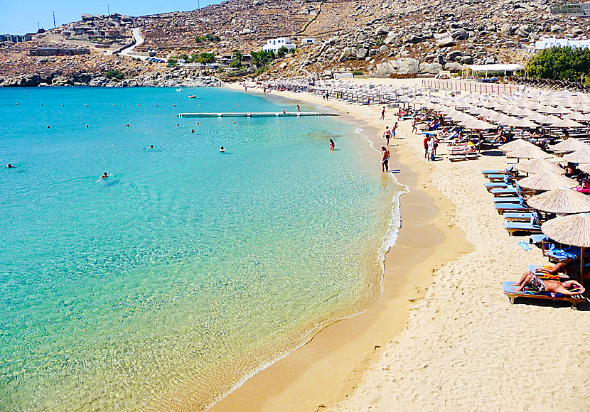 Super Paradise beach. Mykonos. Kreikka.