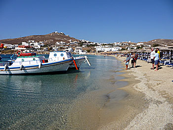 Ornos beach på Mykonos.  