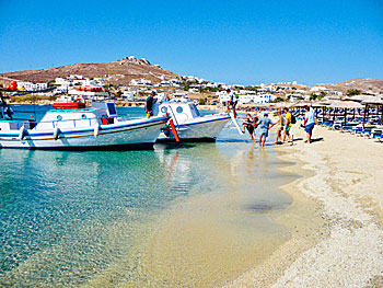 Ornos beach på Mykonos.  