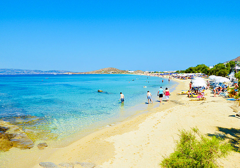 Naxos bästa stränder. Agios Prokopios beach.