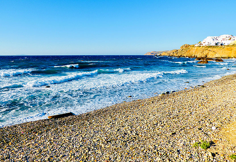 Naxos bästa stränder. Grotta beach.