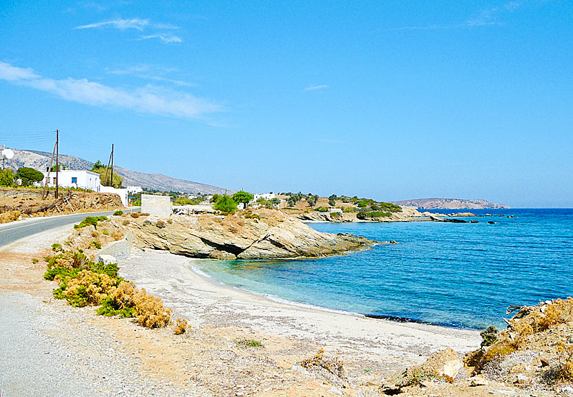 Naxos bästa stränder. Ligaridia beach.