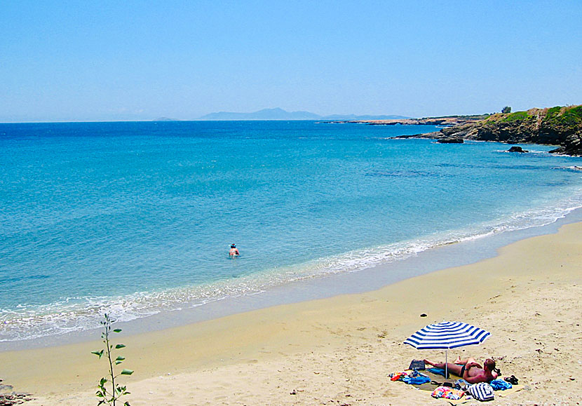 Naxos bästa stränder. Moutsona beach.