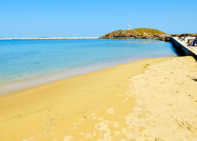 Naxos bästa stränder. Chora beach.