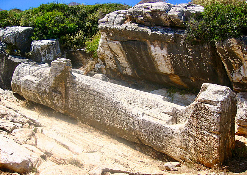 Kourosen i Apollonas på Naxos i Kykladerna.