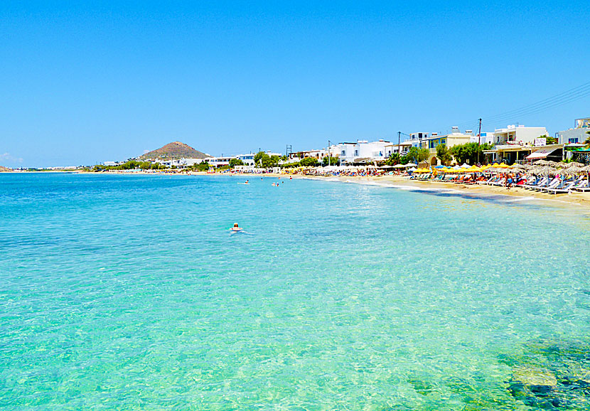Agia Anna beach på Naxos i Grekland.
