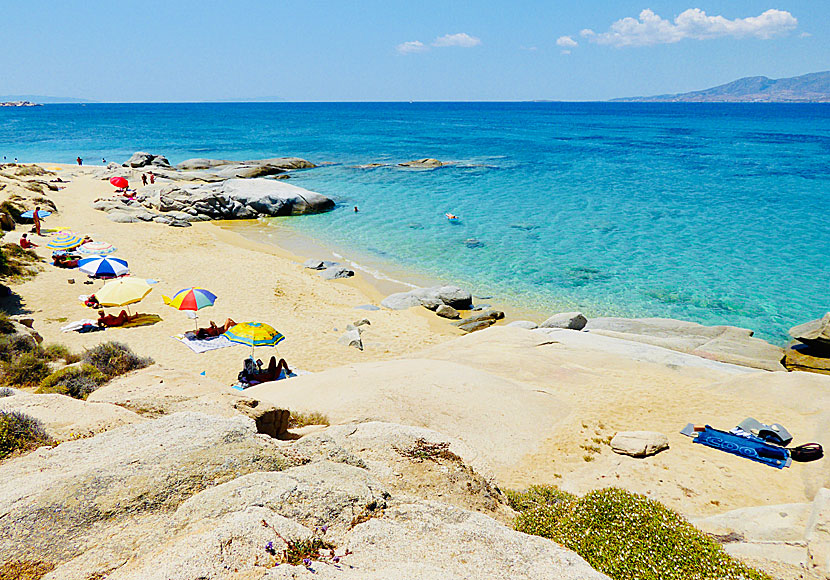 Nudiststranden Agia Anna beach på Naxos.